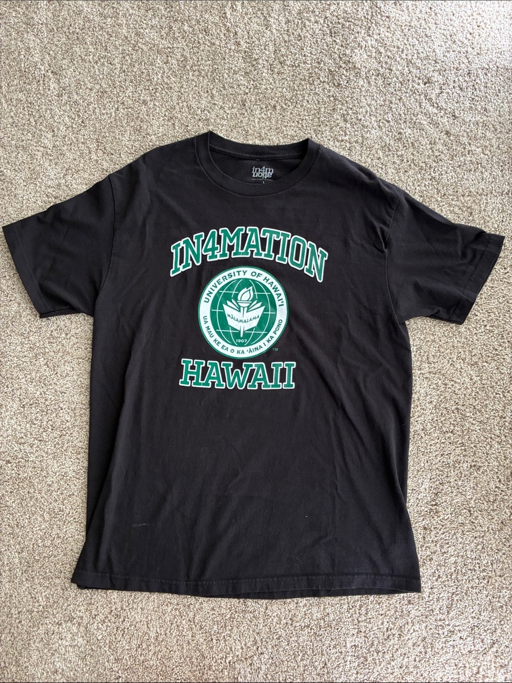 In4mation Hawaii Black Graphic T-Shirt